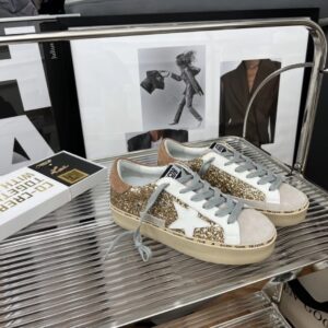 golden goose hi star sneakers glitter gold