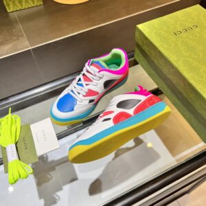 gucci screener low top sneakers red blue