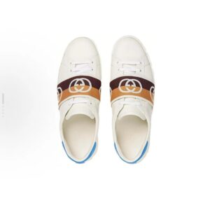 gucci ace embroidered low top sneakers blue