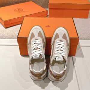 hermes jet suede sneakers beige