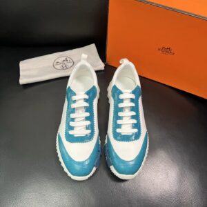 hermes bouncing luxury sneakers blue white