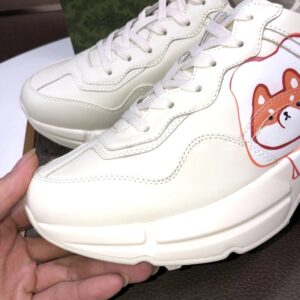 gucci rhyton clunky sneakers white blue red