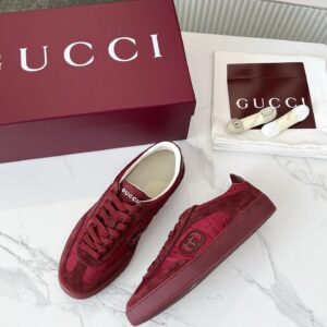 gucci 3d gg trainers red