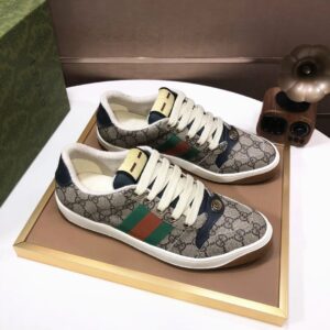 gucci distressed screener sneaker grey