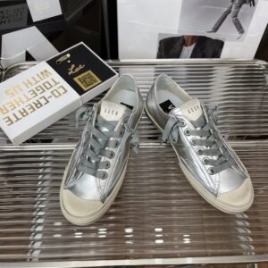 golden goose vstar2 sneakers silver