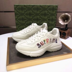 gucci rhyton clunky sneakers white supreme