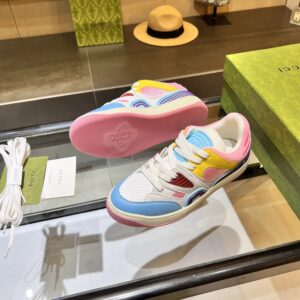 gucci screener low top sneakers pink blue