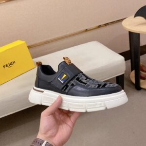 fendi new sneakers leather black