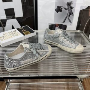 golden goose vstar2 sneakers silver