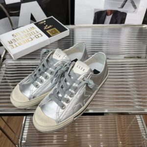 golden goose vstar2 sneakers silver