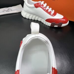hermes bouncing luxury sneakers red white