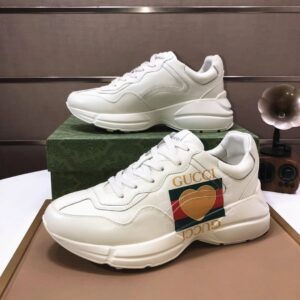 gucci rhyton clunky sneakers white orange