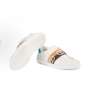 gucci ace embroidered low top sneakers blue