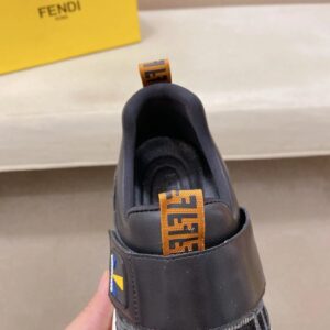 fendi new sneakers leather black