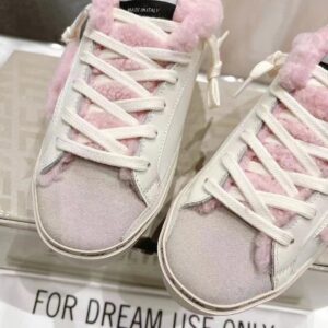 golden goose hi star sneakers pink wool