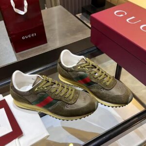 gucci re motion sneakers olive