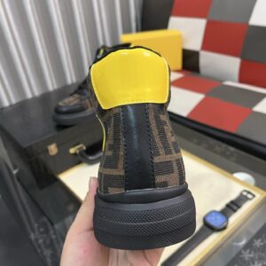 fendi luxury high top sneakers brown