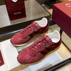 gucci re motion sneakers burgundy