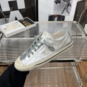 golden goose vstar2 sneakers silver