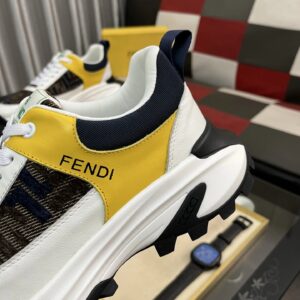 fendi classic sneakers white yellow