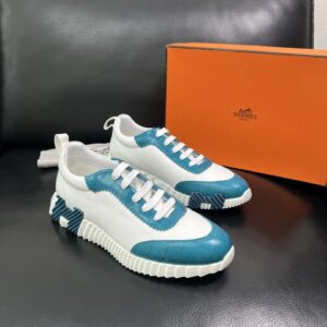 hermes bouncing luxury sneakers blue white