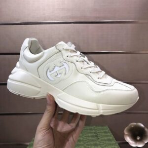gucci rhyton clunky sneakers white
