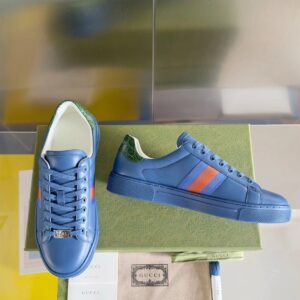 gucci ace bee sneakers blue