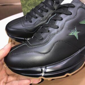 gucci rhyton clunky sneakers black green