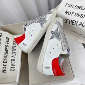 golden goose sstar sneakers red glitter