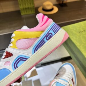 gucci screener low top sneakers pink blue