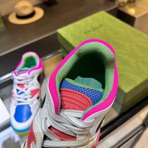 gucci screener low top sneakers red blue