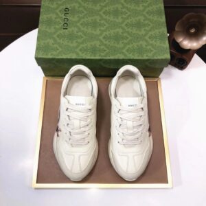 gucci rhyton clunky sneakers white black
