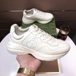 gucci rhyton clunky sneakers white