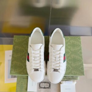 gucci ace bee sneakers white