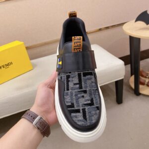 fendi new sneakers leather black