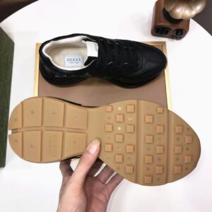 gucci rhyton clunky sneakers black green