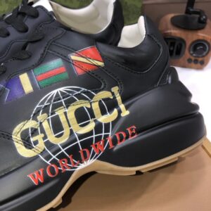 gucci rhyton clunky sneakers black gold