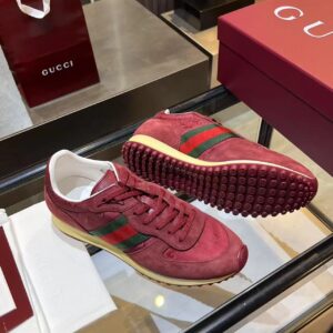 gucci re motion sneakers burgundy