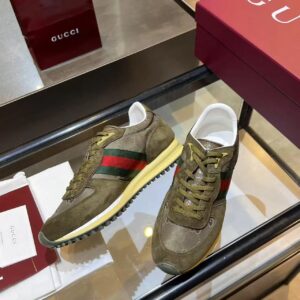 gucci re motion sneakers olive