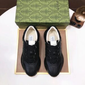 gucci rhyton clunky sneakers black green