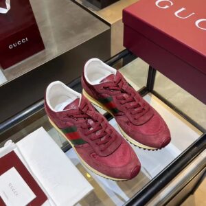 gucci re motion sneakers burgundy