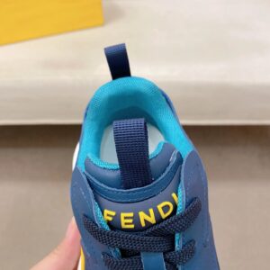fendi flow cowhide sneakers blue
