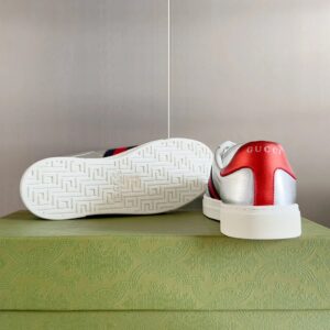 gucci ace bee sneakers silver