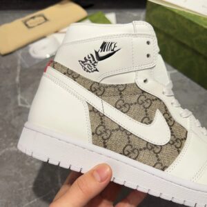 nike x air gucci premium sneakers white