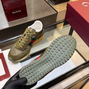 gucci re motion sneakers olive