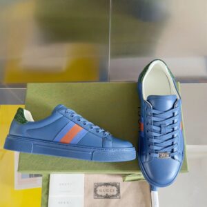 gucci ace bee sneakers blue