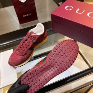 gucci re motion sneakers burgundy