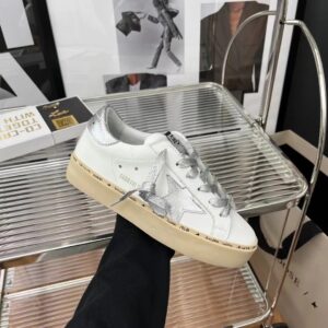 golden goose hi star sneakers silver