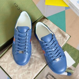 gucci ace bee sneakers blue
