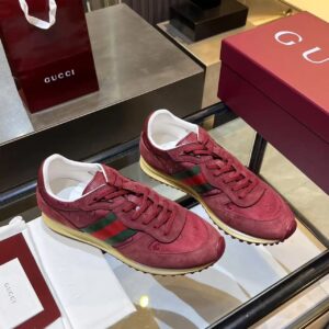gucci re motion sneakers burgundy